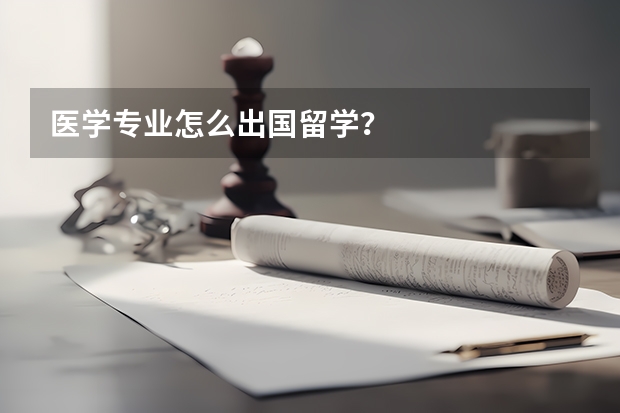 医学专业怎么出国留学？