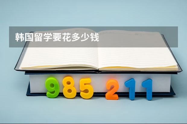 韩国留学要花多少钱