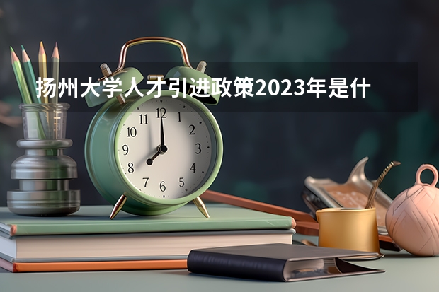 扬州大学人才引进政策2023年是什么？