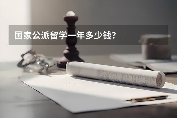 国家公派留学一年多少钱？