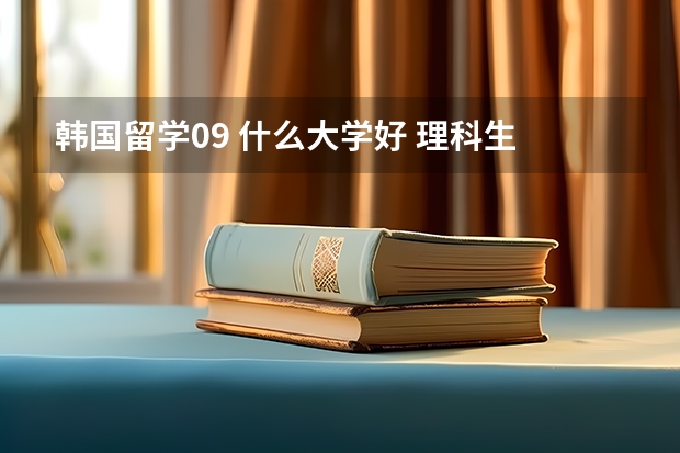 韩国留学09 什么大学好 理科生