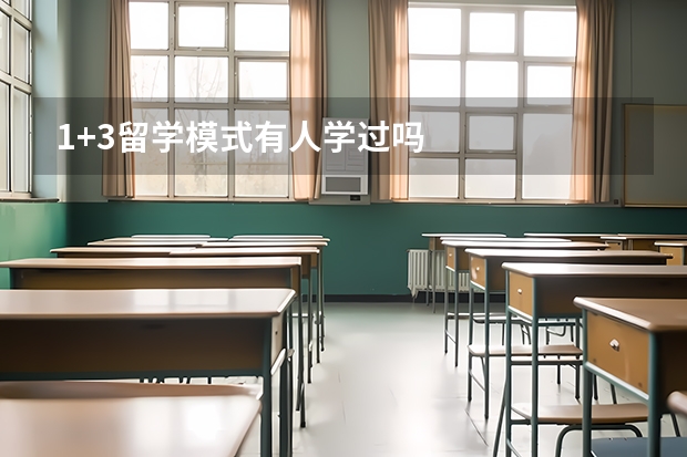 1+3留学模式有人学过吗