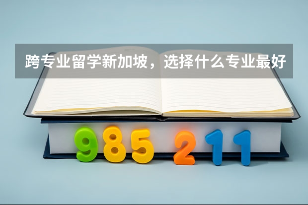 跨专业留学新加坡，选择什么专业最好