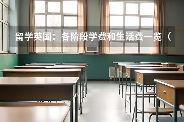 留学英国：各阶段学费和生活费一览（英国预科留学费用）