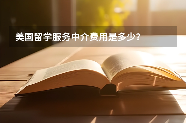 美国留学服务中介费用是多少？