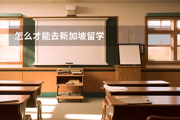 怎么才能去新加坡留学