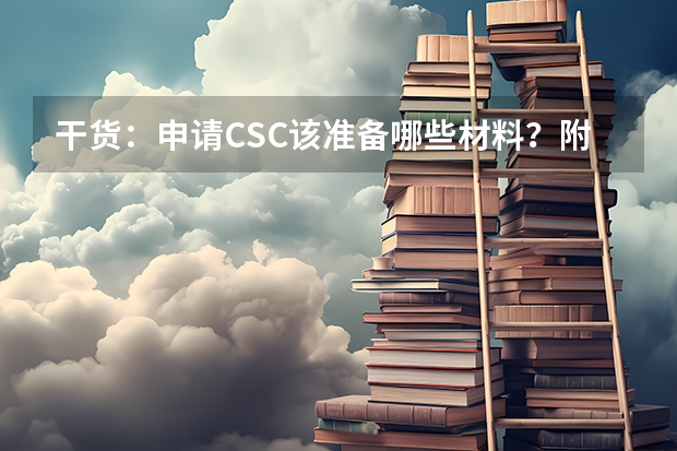 干货：申请CSC该准备哪些材料？附申请时间计划表