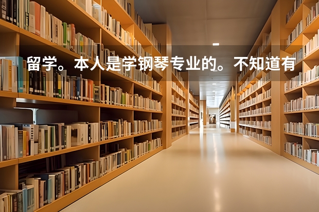 留学。本人是学钢琴专业的。不知道有什么又被中国教育部认可又设有钢琴专业的大学额。