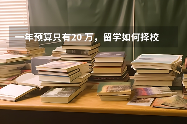 一年预算只有20 万，留学如何择校？