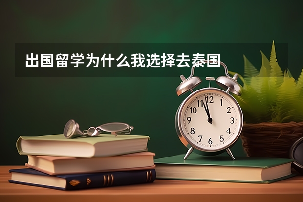 出国留学为什么我选择去泰国