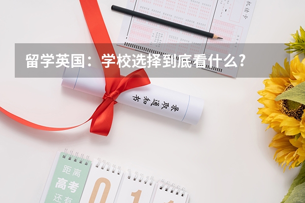 留学英国：学校选择到底看什么?