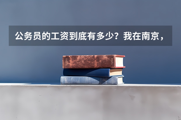 公务员的工资到底有多少？我在南京，据说一些公务员工资在20到30万，有那么高吗？