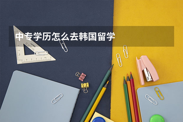 中专学历怎么去韩国留学