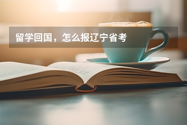 留学回国，怎么报辽宁省考